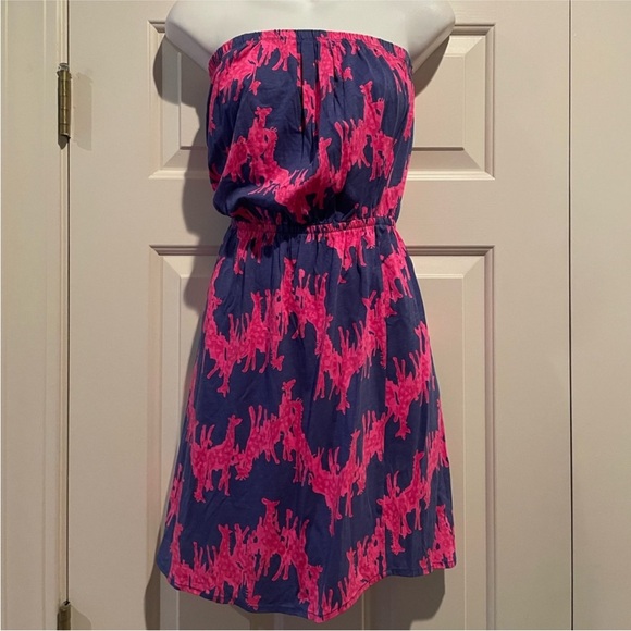 Lilly Pulitzer Strapless Windsor Dress XS Pink Purple - Picture 4 of 7